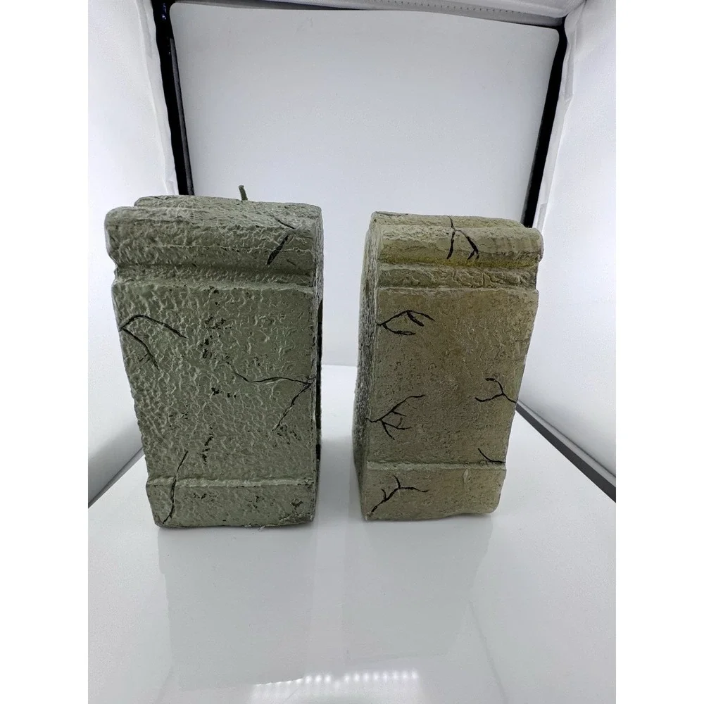 Target Halloween Tombstone Pillar Candles Set of 2 RIP Black Cat Haunted House